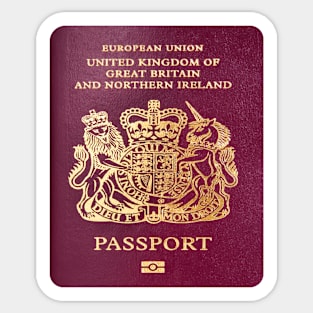 United Kingdom Passport Sticker